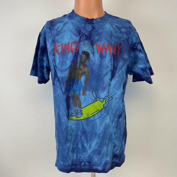 Kyle 2015 King Wavy Tour Tie Dye Double Sided T Shirt Super Duper Rap Hip Hop M - Picture 2 of 4